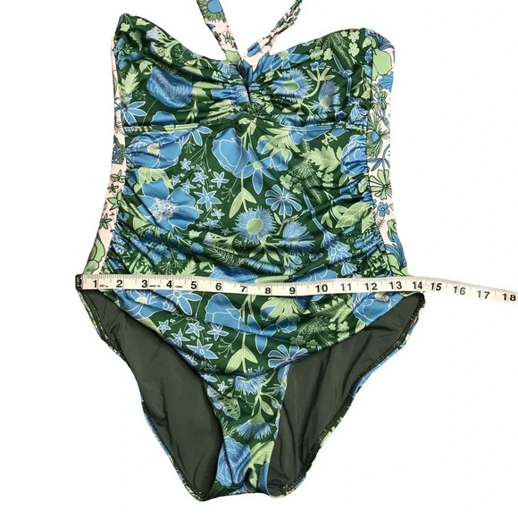 Kitty & Vibe Strapless Halter Floral One-Piece Swimsuit - Picture 3 of 9